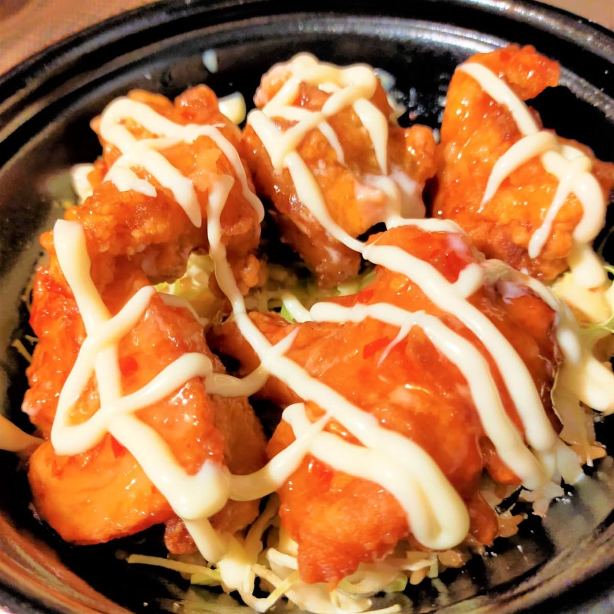 スイートチリマヨ唐揚げ丼【唐揚げ5個ご飯250グラム】