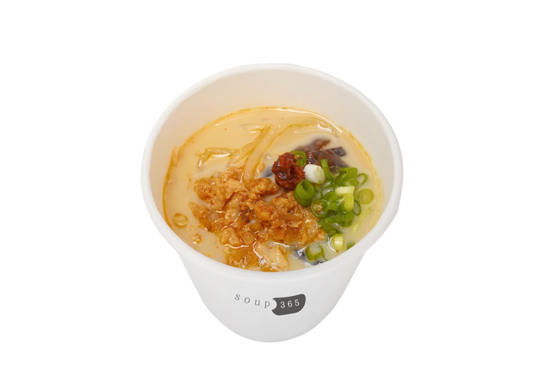 甘辛ミンチの冷製豆乳味噌春雨スープ