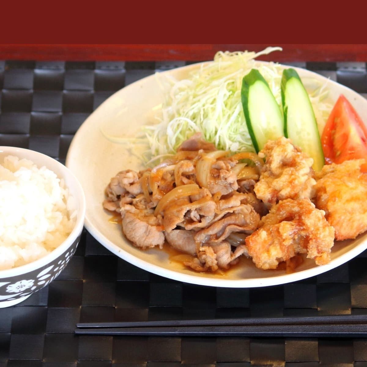 鶏唐揚げ＆豚生姜焼き弁当