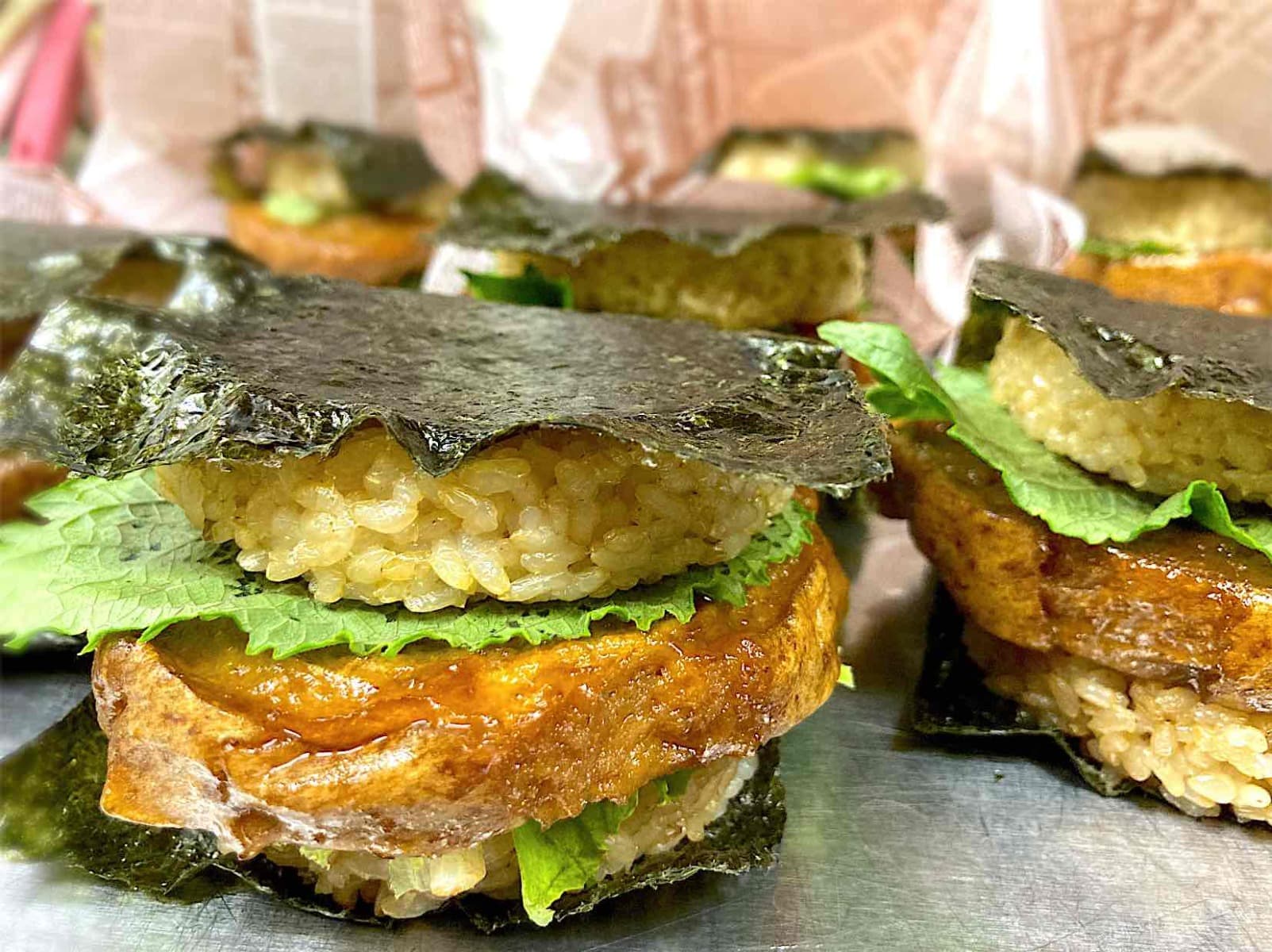 車麩の照焼きライスバーガー